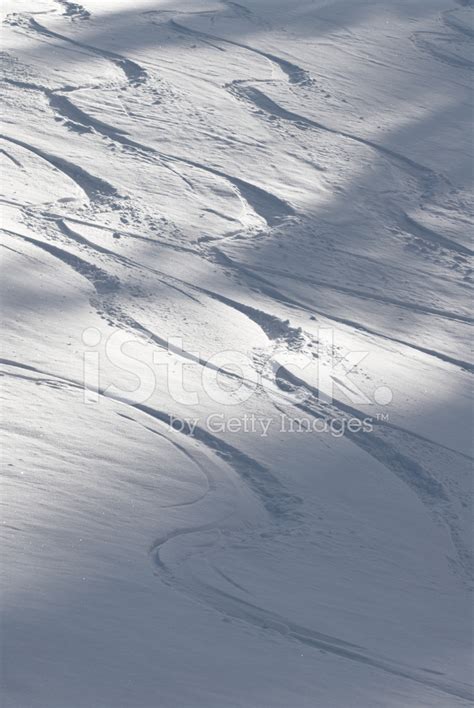 Ski Tracks Stock Photo Royalty Free Freeimages