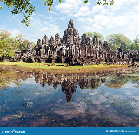 Angkor Thom Cambodia Bayon Khmer Temple Stock Photo Image Of Famous