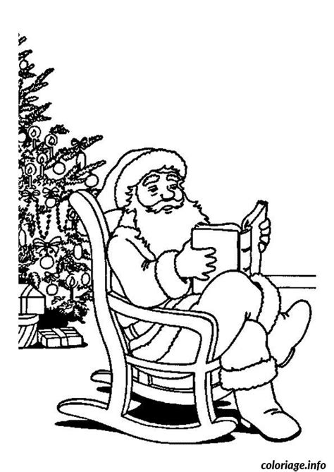 Coloriage pere noel sapin livre  JeColorie.com