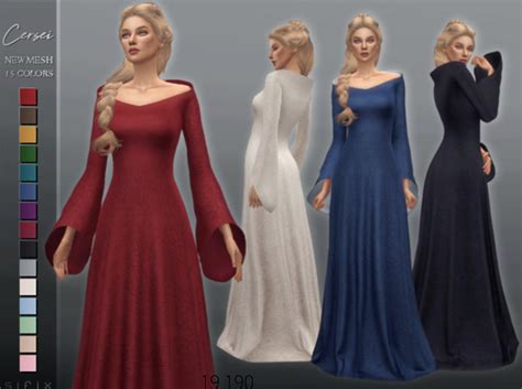 Robe Cersei Sims 4 Dresses Sims 4 Sims 4 Mods Clothes