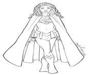 supergirl coloring pages color   printable
