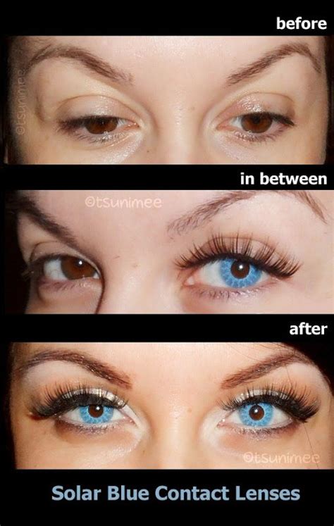 Awesome Blue Colored Contacts For Brown Eyes Cat Eye Contacts Green