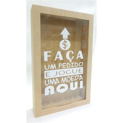 Quadro Cofre Porta Moedas Faça Um Pedido E Jogue A Moeda Shopee Brasil