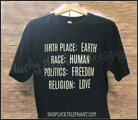 Birth Place Earth Race Human Politics Freedom Religion Etsy