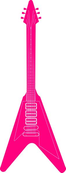 Pink Electric Guitar Clip Art