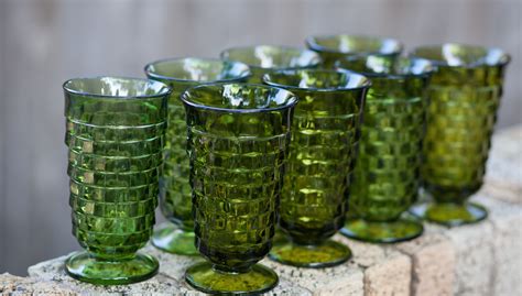 Retro Green Vintage Glassware Works Well In Spring Summer Or Fall On