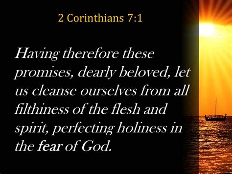 2 Corinthians 7 1 Perfecting Holiness Out Of Reverence Powerpoint