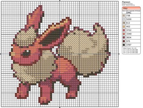 136 Flareon By Makibird On Deviantart Pokemon Cross Stitch