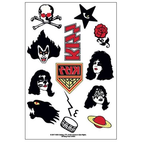 Kiss Temporary Tattoos Sdcc Debut Entertainment Earth
