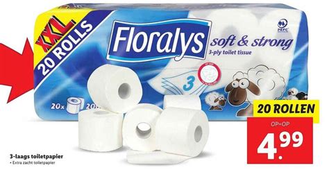 Floralys 3 Laags Toiletpapier Aanbieding Bij Lidl