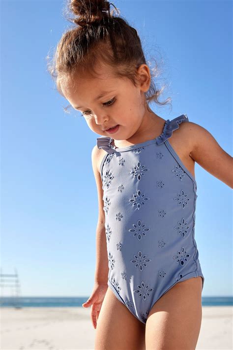 Broderie Swimsuit 3mths 7yrs In 2021 Little Girl Swimsuits Toddler