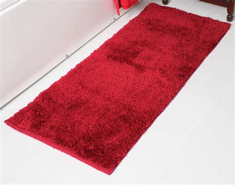 Addy Home Plush Collection Bath Rug Or Runner Red 24 In X 60 In