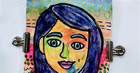 I give the students the first day of art to draw their portraits, plus add drawn details to their backgrounds to. Elements of the Art Room: Colorful 5th grade Self Portraits
