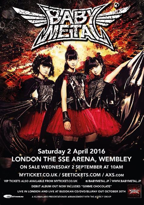 Babymetal Confirm 2016 Album And World Tour Wembley Arena Wembley