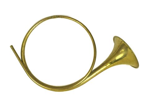 French Vintage Brass Hunting Horn French Horn Fox Hunting Bugle