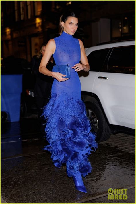 Photo Kendall Jenner Blue Sheer Dress For Chanel Event In Nyc 07