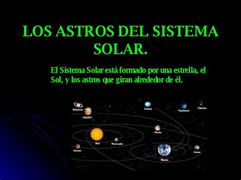 Los Astros Del Sistema Solar