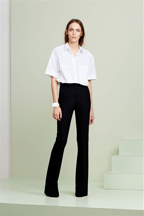 Basic Black Pants And White Shirt Great Combination With A Less Fitted