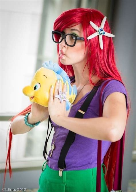 Flounder And Hipster Ariel Little Mermaid Costume Hipster Ariel Ariel Halloween Costume