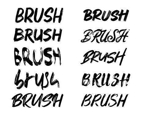 Brush Alphabet Svg Brush Font Svg Cut File Vector Font Ttf Etsy My