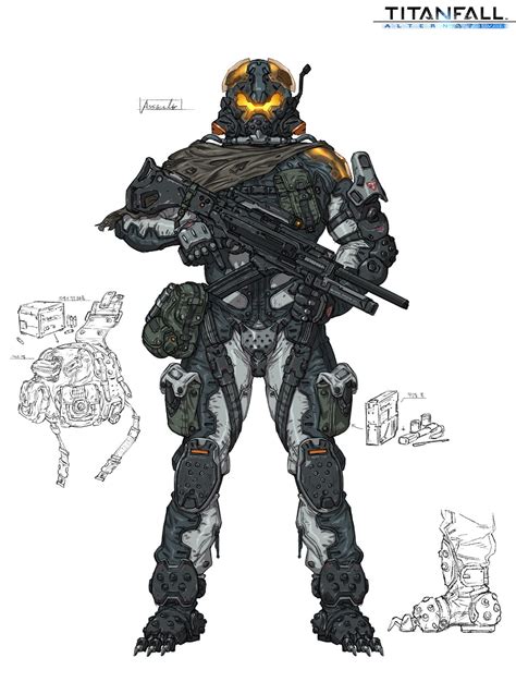 Titanfall Fan Art Wu Kim Titanfall Armor Concept Sci Fi Concept Art