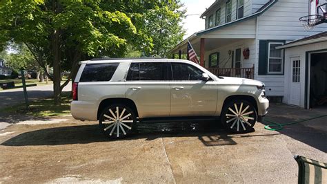 2015 Tahoe On 26 Inch Velocity Vw12s Big Rims Custom Wheels