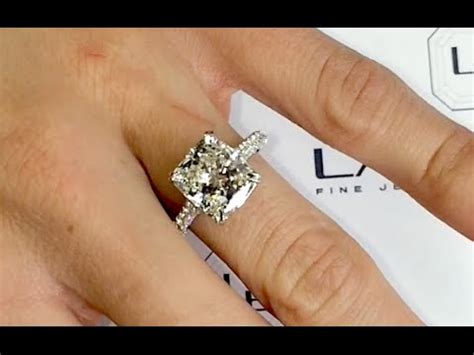 Choose your gemstone and metal to create your own unique design. 4 carat Cushion Cut Diamond Engagement Ring - YouTube