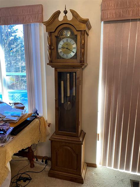 Lot 1 Vintage German Ridgeway Grandfather Clock Works Adams Northwest Estate Sales
