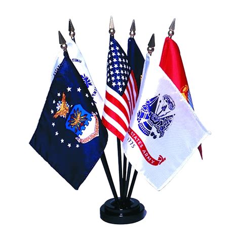 Armed Forces 4 X 6 Military Stick Flag Set 6 Flags