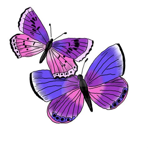 Purple Butterflies By Enviedesigns On Deviantart