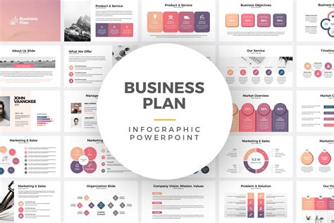 Business Plan PowerPoint Template Design Cuts