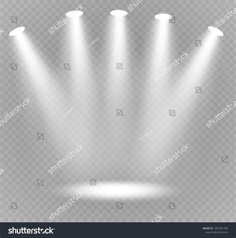 Vector Spotlight Light Effectglow Isolated White Stock Vector Royalty