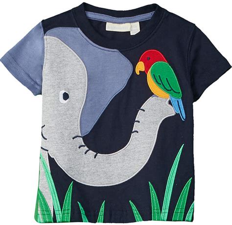 Jo Jo Jojo Maman Bebe Elephant T Shirt Baby Boy Applique Kids