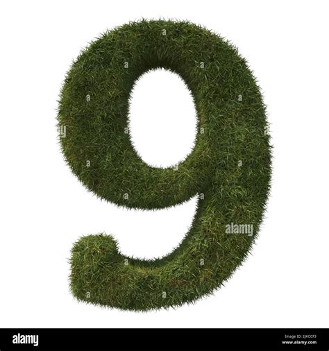 3d Illustration Of Grass Numbers Stock Photo Alamy