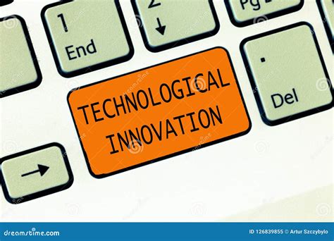 Conceptual Hand Writing Showing Technological Innovation Business