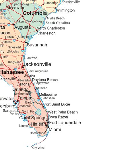 Map Of Georgia And Florida