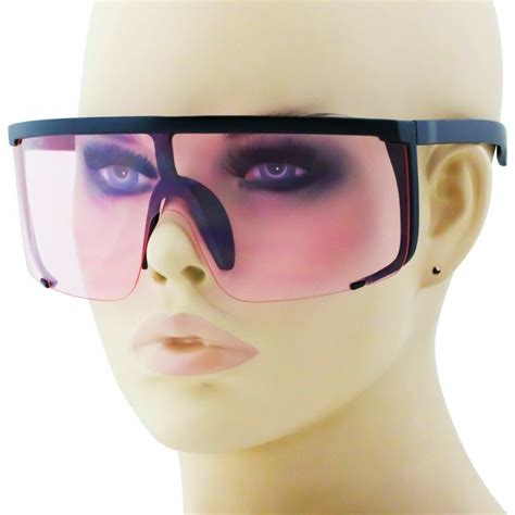 80s Glasses Mirrored Full Face Sunglasses Ebay