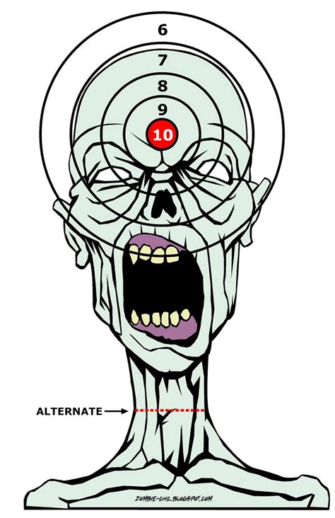 Printable targets help you in practicing shooting and work towards increasing your concentration and bettering your aim. Survivor-EDC: Free Zombie Target