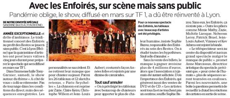 The imdb editors have selected the films they're most excited to see in 2021. Nolwenn On Line Forum: Les Enfoirés. Concerts du 13 au 17 ...