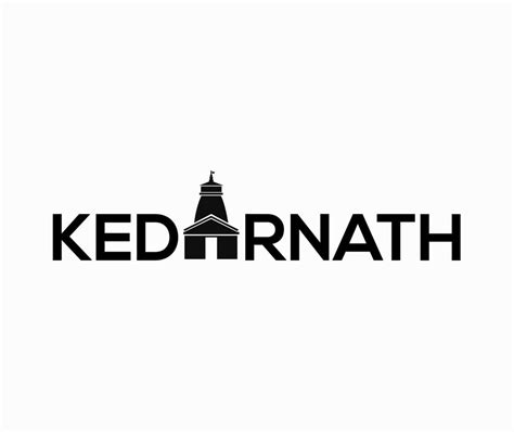 Kedarnath Typography With Kedarnath Temple Inside Of Typo Kedarnath Is