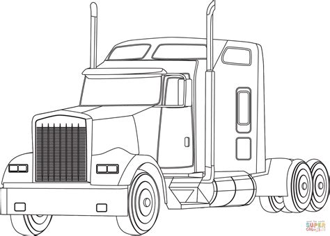 You can use our amazing online tool to color and edit the following mack truck coloring pages. Semi Truck coloring page | Free Printable Coloring Pages