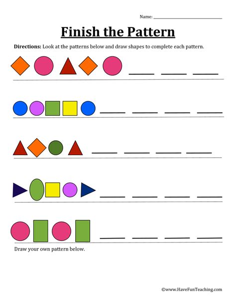 Tracing shapes worksheet pdf for kids, parents, and teachers. Finish the Shapes Pattern Worksheet • Have Fun Teaching