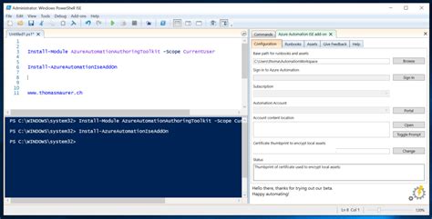 Azure Automation Powershell Ise Add On Thomas Maurer