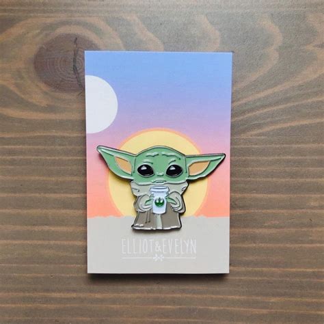Baby Yoda Enamel Pin Etsy