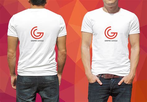 Psd file consists of smart object for easy edit. Free T-Shirt Mockup for Logo Branding - Graphic Google ...