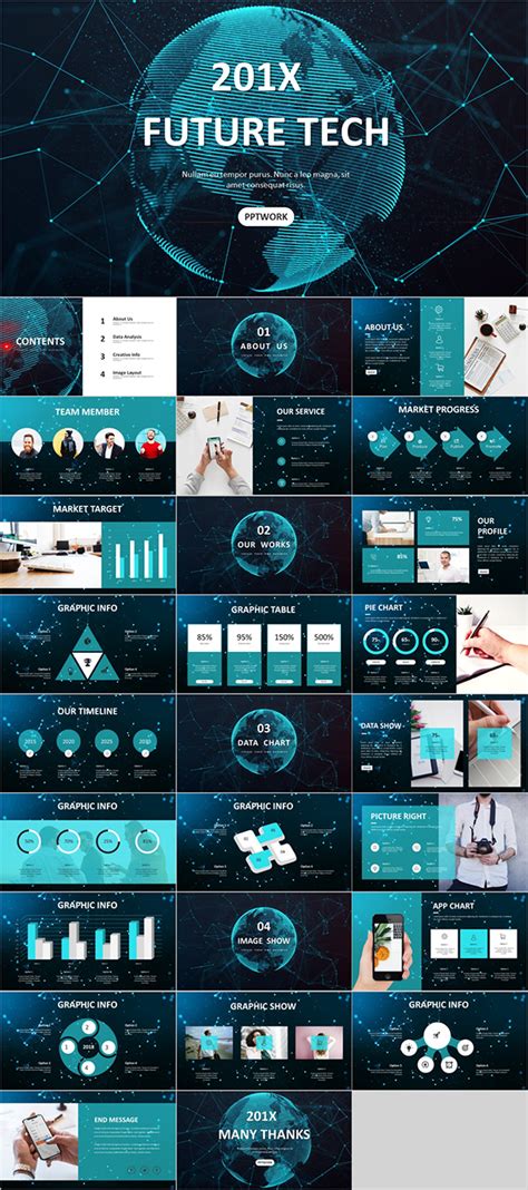 27 Best Tech Business Graphic Powerpoint Templates Dow On Behance