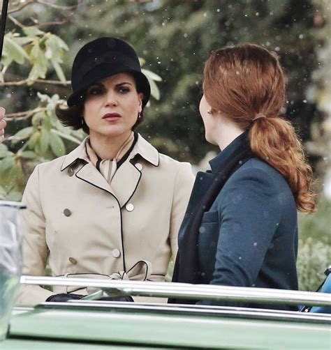 Lana Parrilla And Rebecca Mader On Set February 28 2017