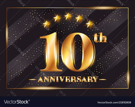 10 Years Anniversary Celebration Logo 10th Vector Image