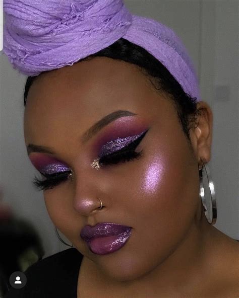 Follow Amalmiller For More 💞 Purple Makeup Looks Dark Skin Makeup