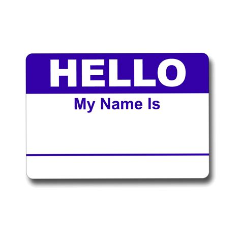 50 Labels 2 3 8x3 1 2 Blue Hello My Name Is Name Tag Identification Stickers Office Business